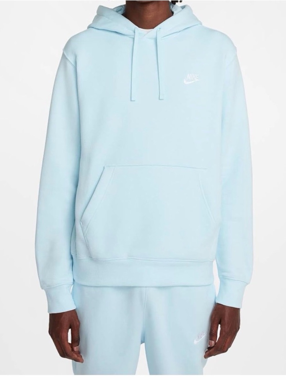 Nike Club Fleece Hoodie Sweatshirt | Glacier Blue